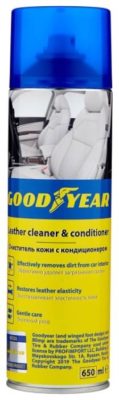 GOODYEAR Очиститель кожи с кондиционером для салона автомобиля GY000710, 0.65 л